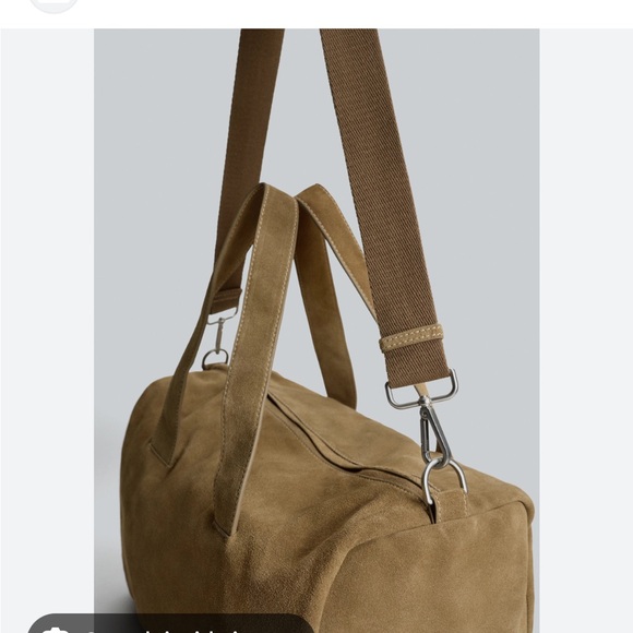 Zara Tan Suede Tote Bag travel bag - Picture 9 of 11
